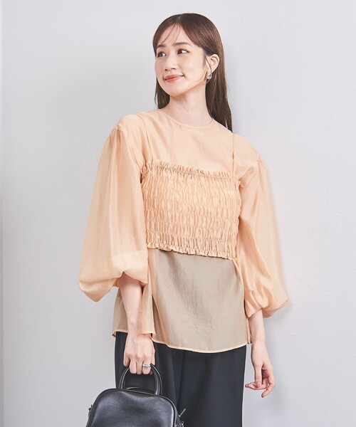 「UNITED ARROWS」 キャミソールブラウス FREE ライトピンク レディース UNITED ARROWS（ユナイテッドアローズ）の「ソフトオーガンジー