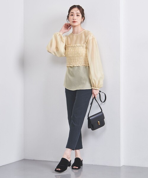 「UNITED ARROWS」 キャミソールブラウス FREE ライトピンク レディース UNITED ARROWS（ユナイテッドアローズ）の「ソフトオーガンジー