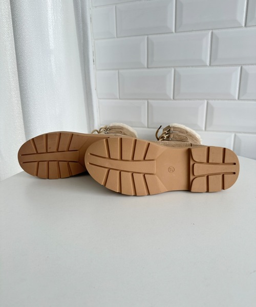 Loueme(ルエム)の「レースアップファームートンブーツ(ブーツ・レディース・ブラウン/ブラック・23.5cm/24.5cm)」の14枚目の写真