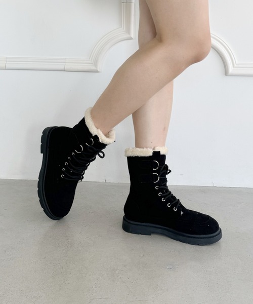 Loueme(ルエム)の「レースアップファームートンブーツ(ブーツ・レディース・ブラウン/ブラック・23.5cm/24.5cm)」の18枚目の写真