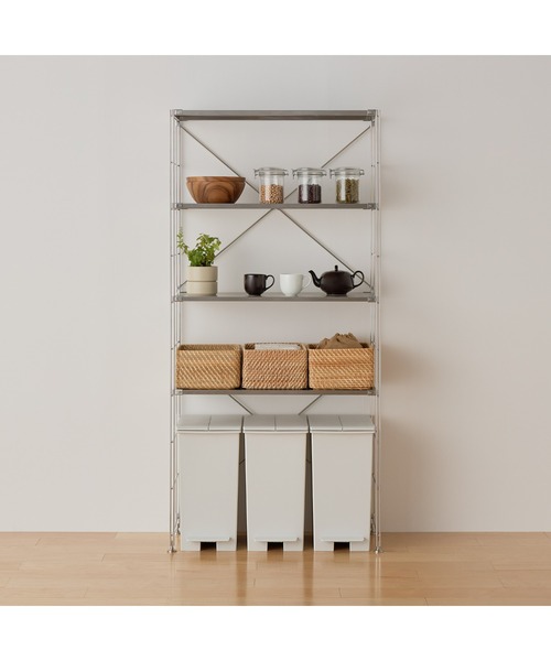 再生ポリプロピレン入り ペダル式ダストボックス 両開きフタ付き 大