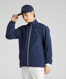 PUMA プーマ メンズ ゴルフ ストレッチ タフタ バックサイド ロゴ F ジャケット