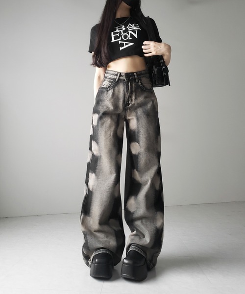 people sense グレーワイドデニム Ｓサイズ DENIM JEANS – peoplesense