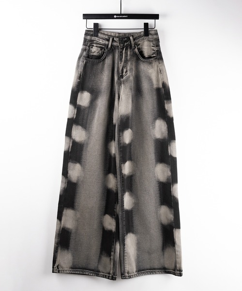 me+em select(ミームセレクト)の「※※【 2color / 4size 】サイドオーバーダイヴィンテージブリーチワイドデニム / side overdyed vintage bleached wide denim(デニムパンツ・レディース・ブラック/ブルー・SMALL/MEDIUM/LARGE/X-LARGE)」の15枚目の写真