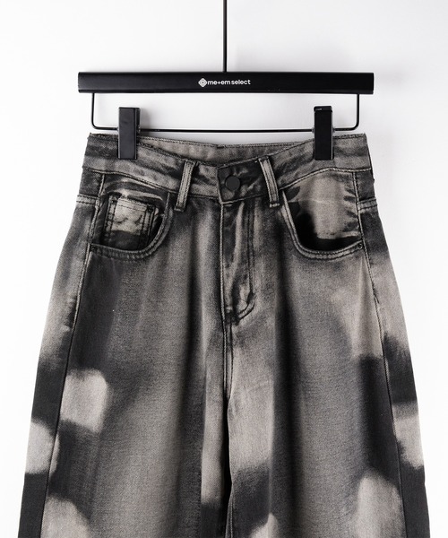 me+em select(ミームセレクト)の「※※【 2color / 4size 】サイドオーバーダイヴィンテージブリーチワイドデニム / side overdyed vintage bleached wide denim(デニムパンツ・レディース・ブラック/ブルー・SMALL/MEDIUM/LARGE/X-LARGE)」の17枚目の写真