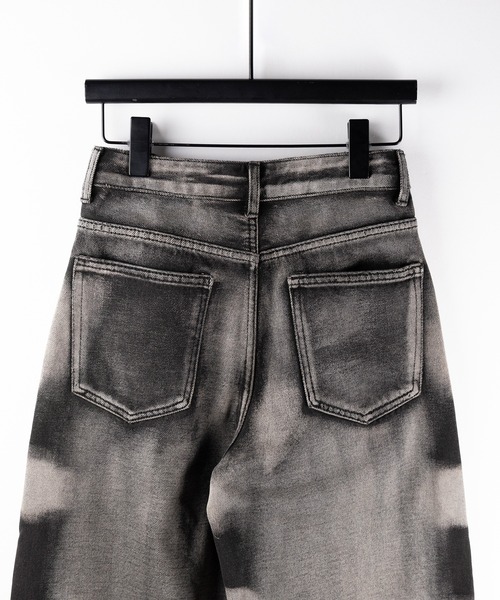 me+em select(ミームセレクト)の「※※【 2color / 4size 】サイドオーバーダイヴィンテージブリーチワイドデニム / side overdyed vintage bleached wide denim(デニムパンツ・レディース・ブラック/ブルー・SMALL/MEDIUM/LARGE/X-LARGE)」の18枚目の写真