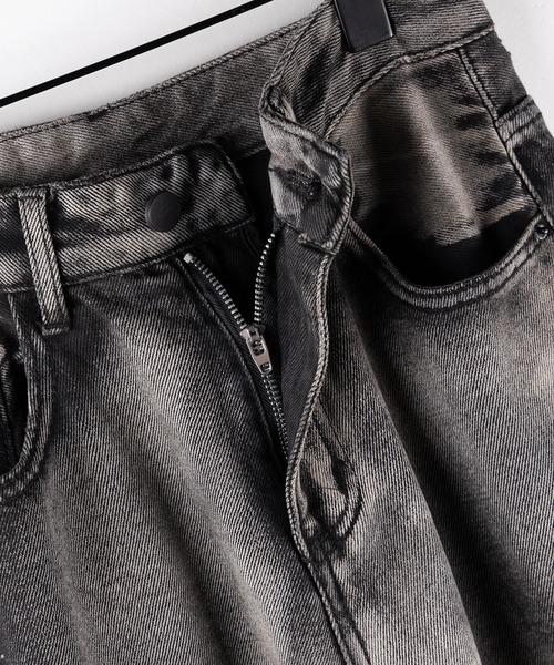 me+em select(ミームセレクト)の「※※【 2color / 4size 】サイドオーバーダイヴィンテージブリーチワイドデニム / side overdyed vintage bleached wide denim(デニムパンツ・レディース・ブラック/ブルー・SMALL/MEDIUM/LARGE/X-LARGE)」の19枚目の写真
