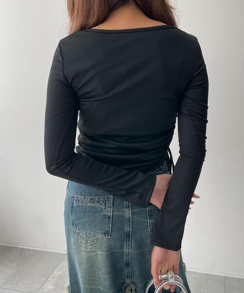 dispark（ディスパーク）の「DISPARK/バタフライマルチデザインスリーブロンT（Tシャツ/カットソー・レディース・ホワイト/ブラック・FREE）」の19枚目の写真