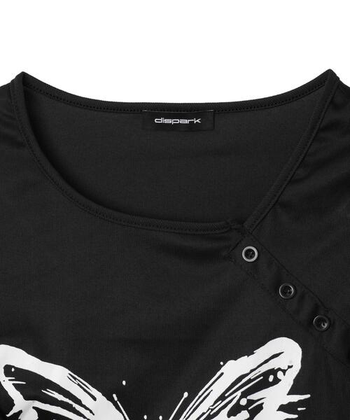 dispark（ディスパーク）の「DISPARK/バタフライマルチデザインスリーブロンT（Tシャツ/カットソー・レディース・ホワイト/ブラック・FREE）」の12枚目の写真