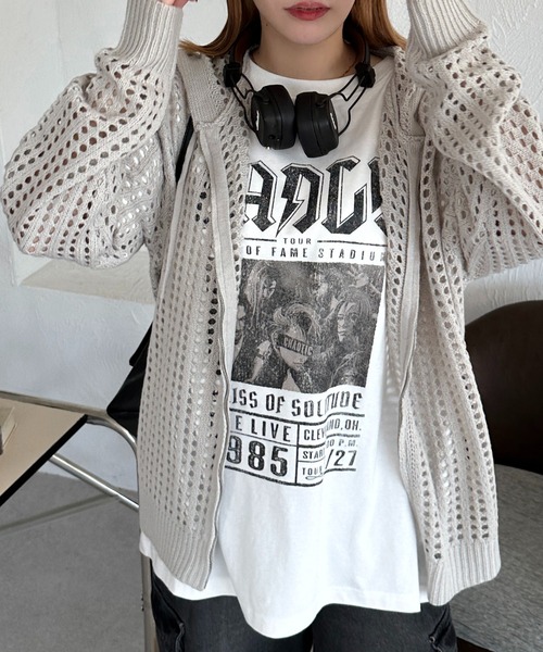 apres jour mignon(アプレジュールミニョン)の「【apresjour mignon SOIE】ユニセックスメッシュニットパーカー【ZOZOTOWN限定アイテム】(パーカー・レディース・ブラック/オレンジ/グレイッシュベージュ・MEDIUM/X-LARGE)」の19枚目の写真