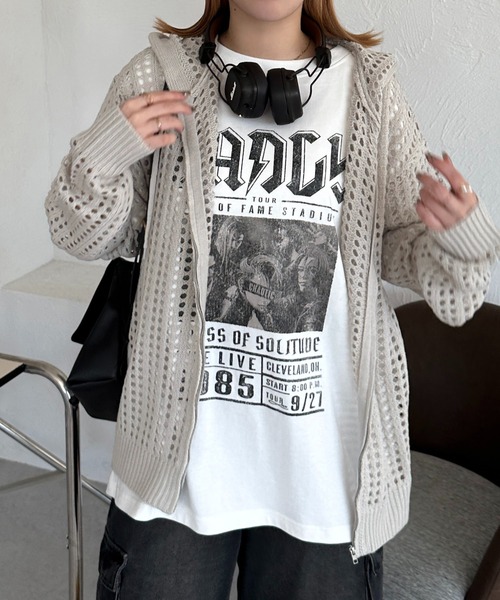 apres jour mignon(アプレジュールミニョン)の「【apresjour mignon SOIE】ユニセックスメッシュニットパーカー【ZOZOTOWN限定アイテム】(パーカー・レディース・ブラック/オレンジ/グレイッシュベージュ・MEDIUM/X-LARGE)」の20枚目の写真