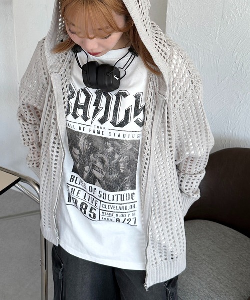 apres jour mignon(アプレジュールミニョン)の「【apresjour mignon SOIE】ユニセックスメッシュニットパーカー【ZOZOTOWN限定アイテム】(パーカー・レディース・ブラック/オレンジ/グレイッシュベージュ・MEDIUM/X-LARGE)」の21枚目の写真