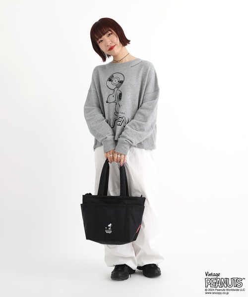 Manhattan Portage（マンハッタンポーテージ）の「Whitestone Tote Bag PEANUTS FW2024（トートバッグ・レディース・ブラック・SMALL）」の2枚目の写真
