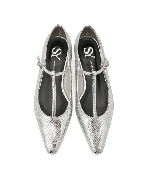 【セール】＜SY＞ウェーブカットTストラップ フラット15●↑（パンプス）｜SY UNITED ARROWS（シーユナイテッドアローズ）