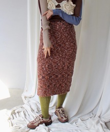 ブークレタイトニットスカート【SANSeLF】sanw24a030