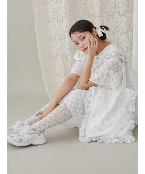 merry jenny（メリージェニー）の「【peichan.コラボ】くまちゃんとお友だちサーマルつけ襟（付け襟・レディース・オフホワイト・FREE）」の15枚目の写真