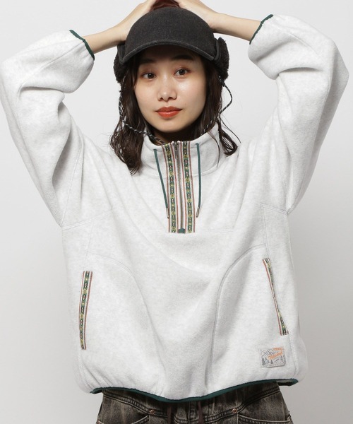 niko and...（ニコアンド）の「チロリアンフリースプルオーバー（その他トップス・レディース・パープル/ベージュ/ネイビー/ライトグレー・MEDIUM/LARGE）」の9枚目の写真