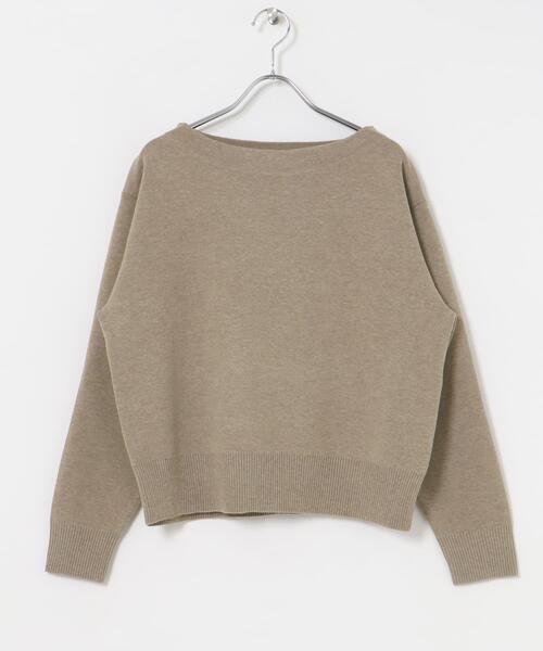 ITEMS URBANRESEARCH(アイテムズ アーバンリサーチ)の「ミラノリブボートネックニット(ニット/セーター・レディース・ベージュ/グレー/チャコールグレー・FREE)」の8枚目の写真