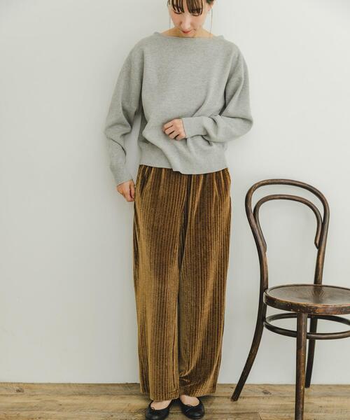 ITEMS URBANRESEARCH(アイテムズ アーバンリサーチ)の「ミラノリブボートネックニット(ニット/セーター・レディース・ベージュ/グレー/チャコールグレー・FREE)」の15枚目の写真