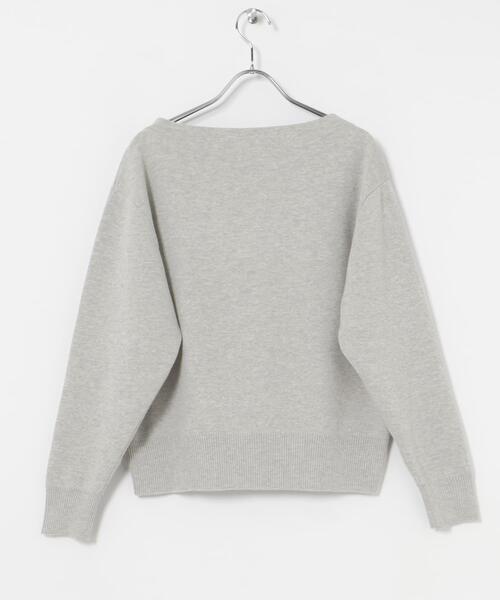 ITEMS URBANRESEARCH(アイテムズ アーバンリサーチ)の「ミラノリブボートネックニット(ニット/セーター・レディース・ベージュ/グレー/チャコールグレー・FREE)」の18枚目の写真
