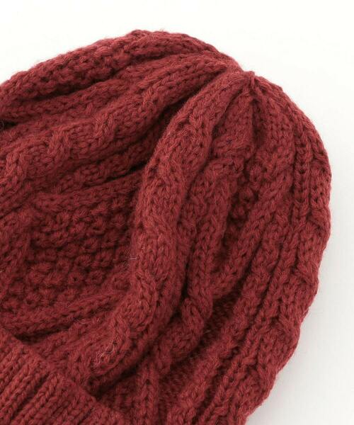 FRAPBOIS（フラボア）の「ケーブルワッチ キャップ（ニットキャップ/ビーニー・レディース・カーキ/オフホワイト/レッド/ブラック・FREE）」の7枚目の写真