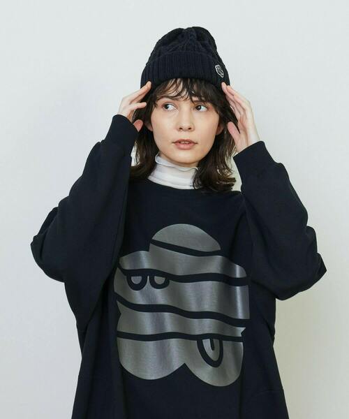 FRAPBOIS（フラボア）の「ケーブルワッチ キャップ（ニットキャップ/ビーニー・レディース・カーキ/オフホワイト/レッド/ブラック・FREE）」の12枚目の写真