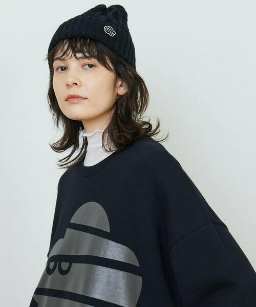 FRAPBOIS（フラボア）の「ケーブルワッチ キャップ（ニットキャップ/ビーニー・レディース・カーキ/オフホワイト/レッド/ブラック・FREE）」の13枚目の写真