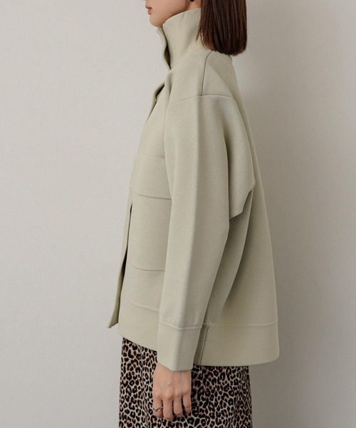 SENSE OF PLACE by URBAN RESEARCH(センスオブプレイスバイアーバンリサーチ)の「スタンドカラーニットブルゾン(ブルゾン・レディース・アイボリー/カーキ/ブラック・ONE)」の19枚目の写真