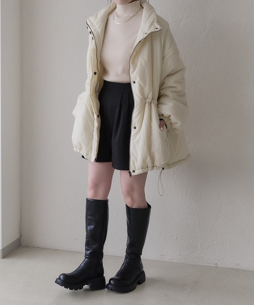 ラミースタンドブルゾン スタンドネックドロストブルゾン（ブルゾン）｜raffime