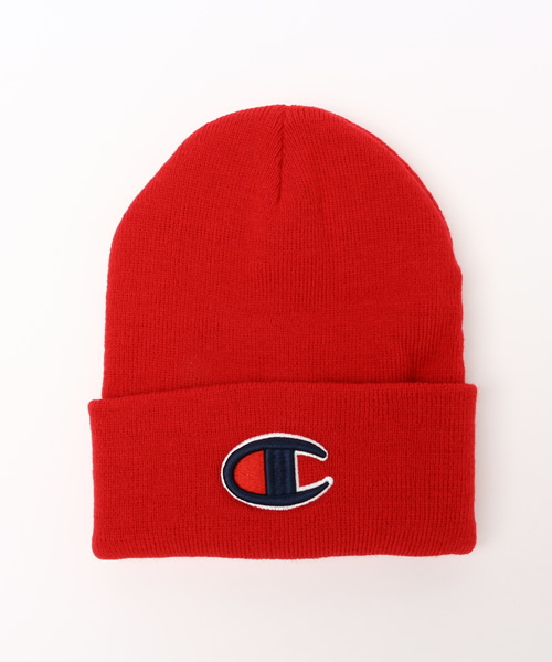 Champion(チャンピオン)の「ユニセックス チャンピオン アクリルビーニー ニット帽 Champion BIG C BEANIE CAP CP150414(ニットキャップ/ビーニー・レディース・ホワイト/ブラック/グレー/レッド/バーガンディー/ピンク/グリーン/ブルー/ネイビー・ONE SIZE)」の8枚目の写真