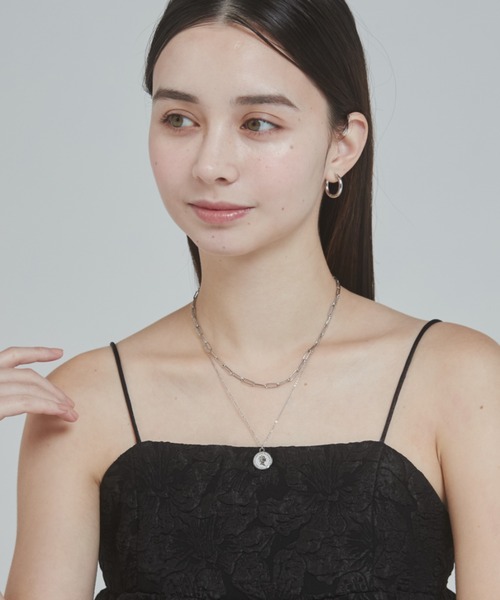 ベルギー 一点物ネックレスプレゼント♡ヴィンテージ 手書き風 ミニハート イニシャル ネックレス◇つけっぱなし!OK