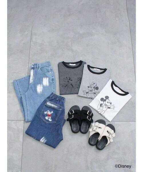 Samansa Mos2 blue（サマンサモスモスブルー）の「【Disney】ミッキー&フレンズ/ボアサンダル（ドレスシューズ・レディース・ブラック/キナリ・M/L）」の8枚目の写真