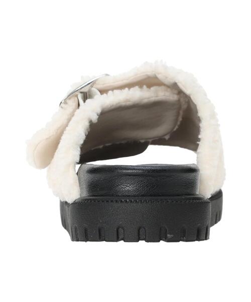 Samansa Mos2 blue（サマンサモスモスブルー）の「【Disney】ミッキー&フレンズ/ボアサンダル（ドレスシューズ・レディース・ブラック/キナリ・M/L）」の13枚目の写真