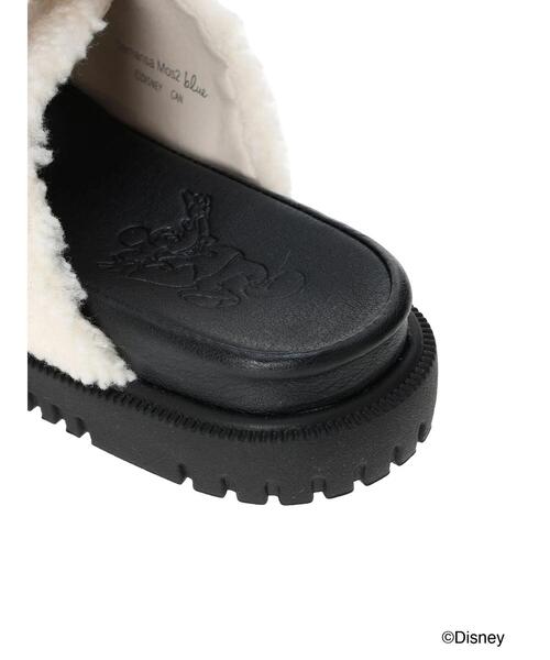 Samansa Mos2 blue（サマンサモスモスブルー）の「【Disney】ミッキー&フレンズ/ボアサンダル（ドレスシューズ・レディース・ブラック/キナリ・M/L）」の16枚目の写真