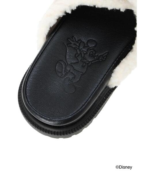 Samansa Mos2 blue（サマンサモスモスブルー）の「【Disney】ミッキー&フレンズ/ボアサンダル（ドレスシューズ・レディース・ブラック/キナリ・M/L）」の17枚目の写真