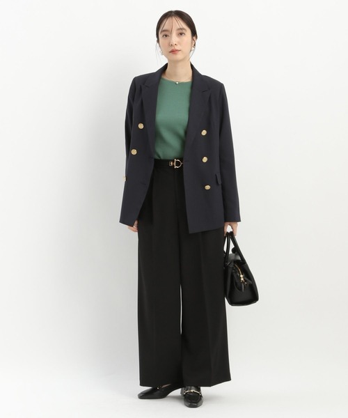 Andemiu（アンデミュウ）の「ソデカフスニット242371（ニット/セーター・レディース・ブラック/ライトグレー/グリーン・FREE）」の4枚目の写真