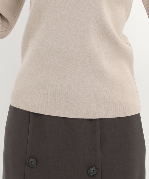 Andemiu（アンデミュウ）の「ソデカフスニット242371（ニット/セーター・レディース・ブラック/ライトグレー/グリーン・FREE）」の11枚目の写真