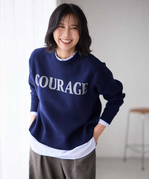 ロゴニットしスウェット　エメイン New Color】 Logo knit sweat “Yellow” Holiday Collectionに