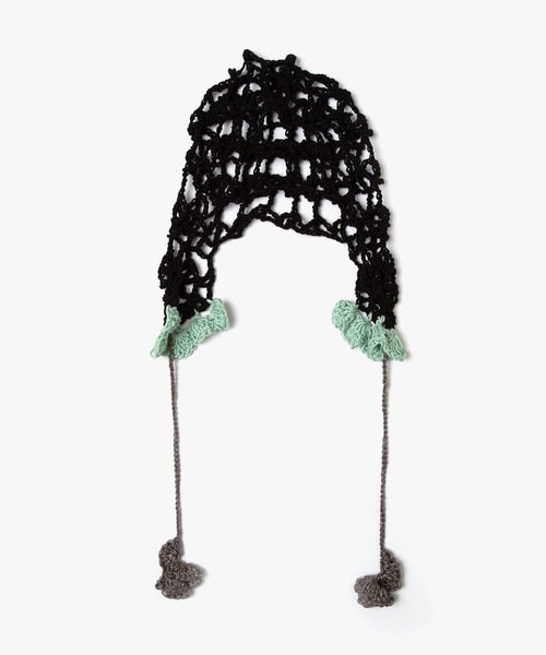 BEDSIDEDRAMA（ベットサイドドラマ）の「Handmade Net Cap（ニットキャップ/ビーニー・レディース・アイボリー/ブラック・1）」の9枚目の写真