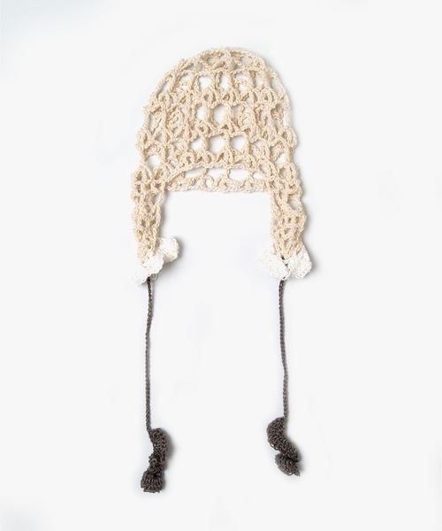 BEDSIDEDRAMA（ベットサイドドラマ）の「Handmade Net Cap（ニットキャップ/ビーニー・レディース・アイボリー/ブラック・1）」の10枚目の写真