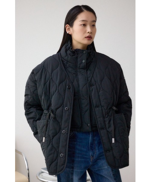 AZUL by moussy(アズールバイマウジー)の「キルティングウエストドローブルゾン(ブルゾン・レディース・チャコールグレー/ブラック/アイボリー・SMALL/MEDIUM)」の18枚目の写真
