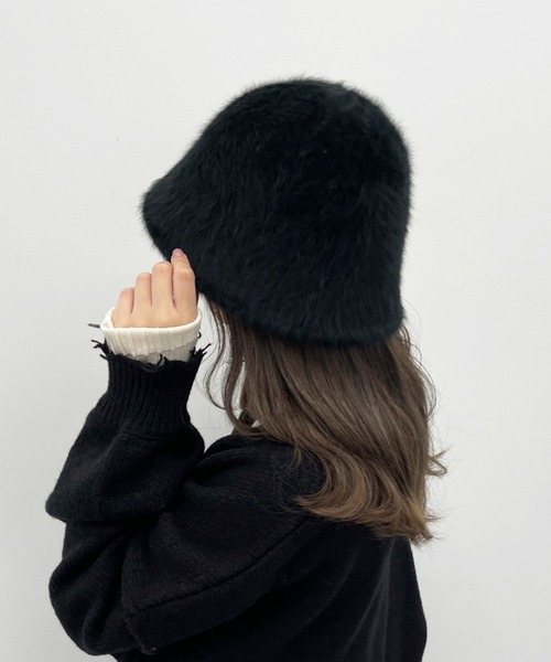 apres jour（アプレジュール）の「【apres jour×ARIAZ】シャギーバケハ（ハット・レディース・アイボリー/ブラック・FREE）」の2枚目の写真