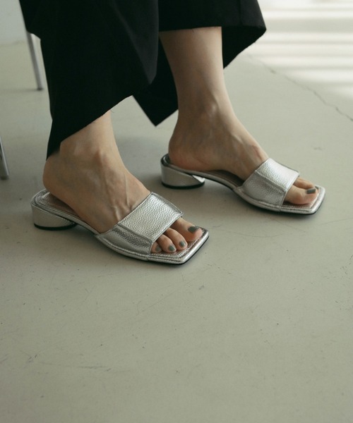 セール】Square Ecoleather Sandals（サンダル）｜anuke