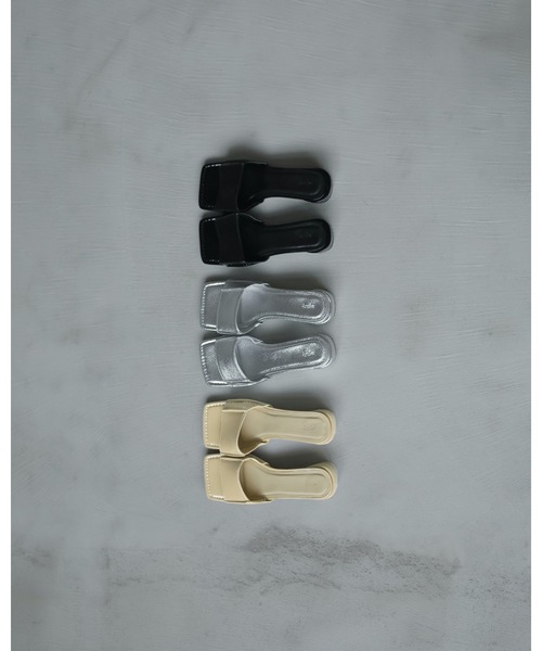【anuke】square ecoleather sandals 38size anuke Square Ecoleather Sandals 62511005（サンダル）｜BOICE