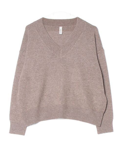 TOKYO SHIRTS（トウキョウシャツ）の「【Pitta Re:)】 ラム混ゆるニットプルオーバー レディース（ニット/セーター・レディース・オフホワイト/ブルー/モカ・L/M）」の2枚目の写真