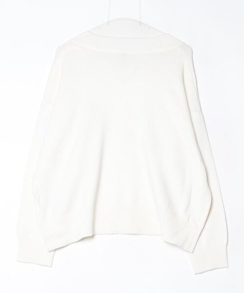 TOKYO SHIRTS（トウキョウシャツ）の「【Pitta Re:)】 ラム混ゆるニットプルオーバー レディース（ニット/セーター・レディース・オフホワイト/ブルー/モカ・L/M）」の4枚目の写真