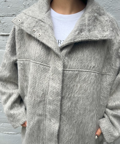 ketty cherie（ケティシェリー）の「シャギースタンドカラーコート（その他アウター・レディース・グレー/ブラウン・M）」の22枚目の写真