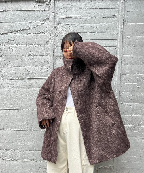 ketty cherie（ケティシェリー）の「シャギースタンドカラーコート（その他アウター・レディース・グレー/ブラウン・M）」の17枚目の写真