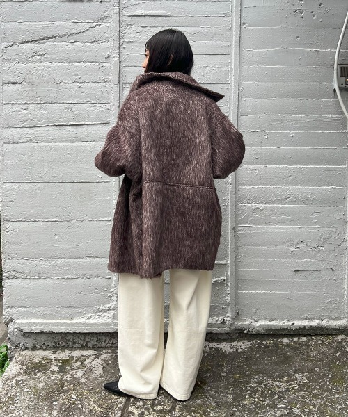 ketty cherie（ケティシェリー）の「シャギースタンドカラーコート（その他アウター・レディース・グレー/ブラウン・M）」の19枚目の写真