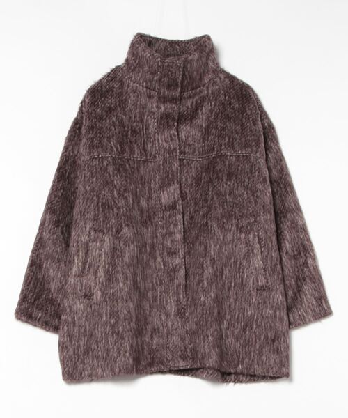 ketty cherie（ケティシェリー）の「シャギースタンドカラーコート（その他アウター・レディース・グレー/ブラウン・M）」の9枚目の写真